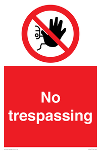 No trespassing
